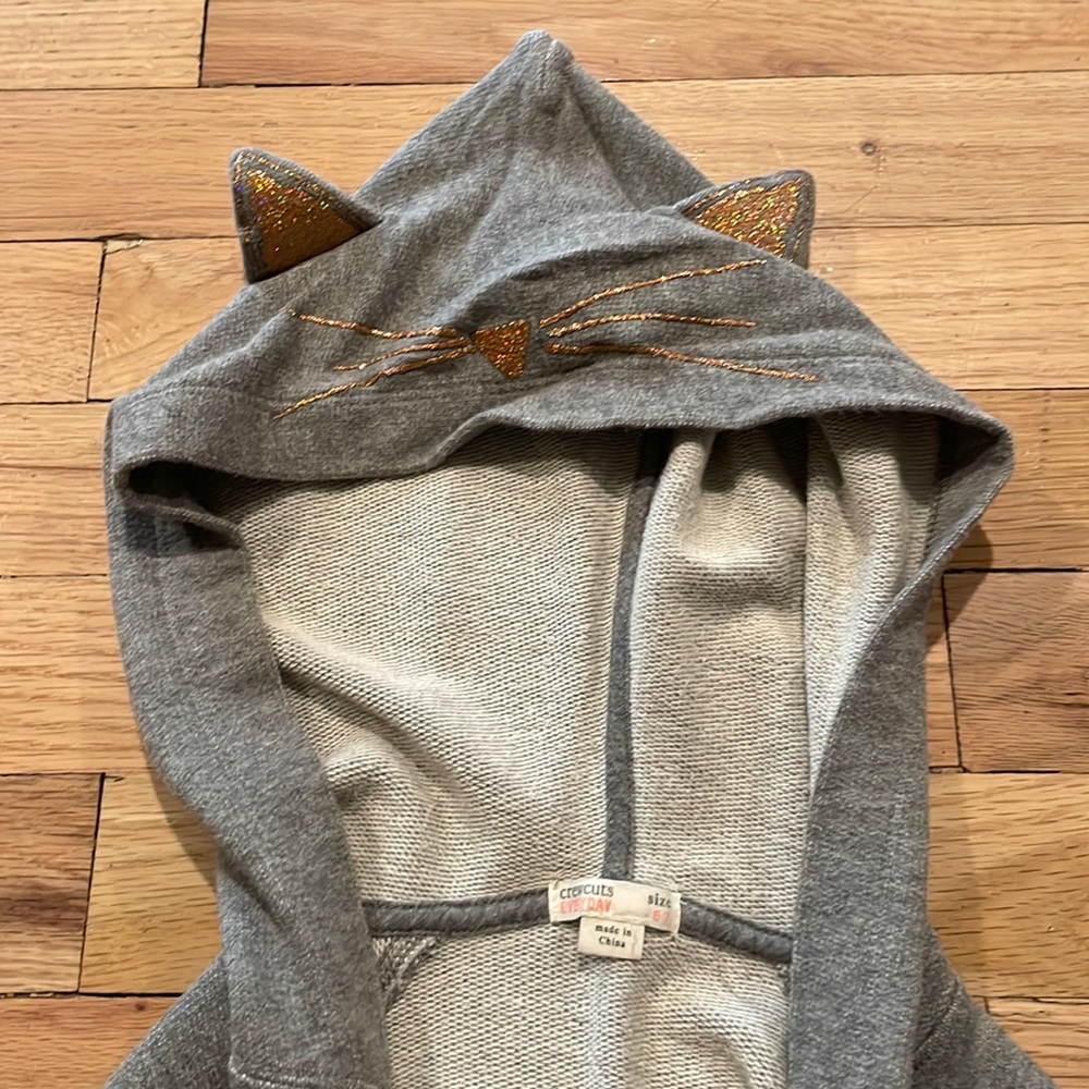 Girls J Crew kitty sweatshirt!